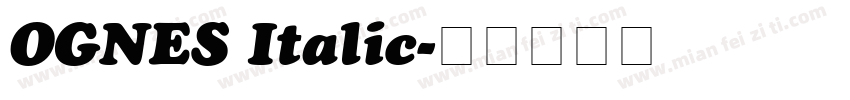 OGNES Italic字体转换